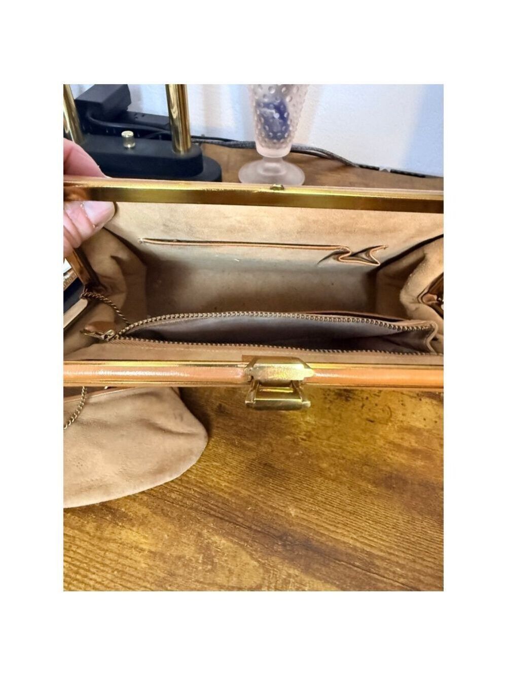 Vintage Leather purse London England Zacbag coin purse 50’s 60’s - Picture 15 of 16